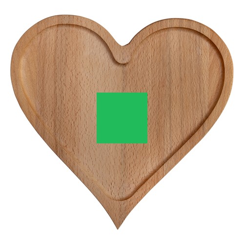 Tagliere a forma di cuore in faggio piccolo 21,5x22,5 cm
