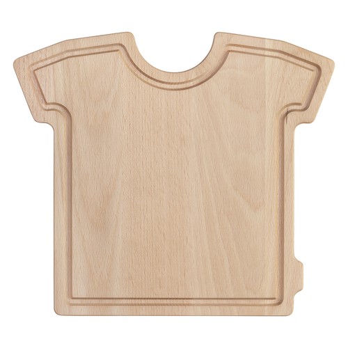 T-shirt shaped beech board 25x28 cm