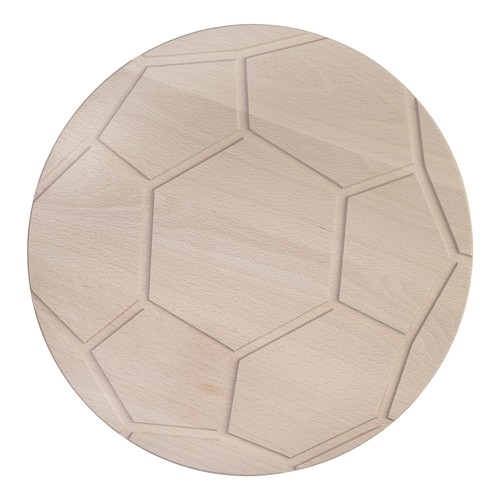 Tagliere a forma di pallone da calcio in faggio ⌀ 26 cm