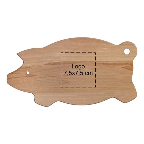 Tagliere a forma di maiale in faggio 29x15 cm