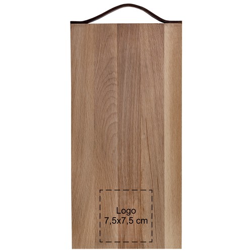 Planche avec poignée en cuir hêtre 33x16 cm - 4