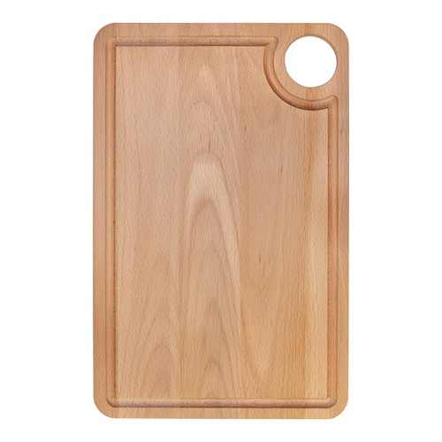 Planche avec rigole et trou de suspension hêtre 34x22 cm - 1
