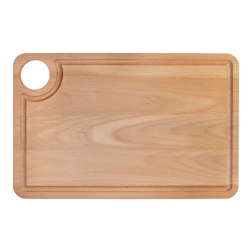 Tagliere in faggio con canaletta e foro per appendere 34x22 cm