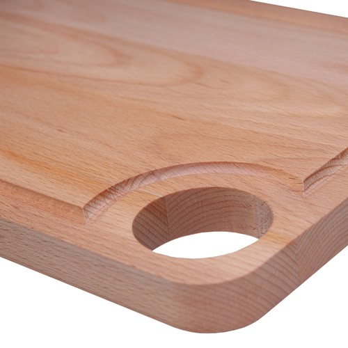 Tagliere in faggio con canaletta e foro per appendere 34x22 cm