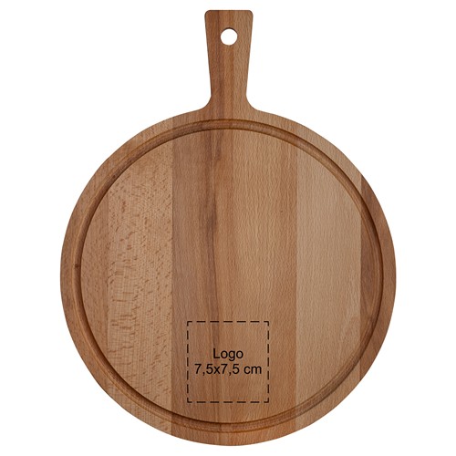 Planche ronde avec poignée hêtre ⌀ 35 cm - 6