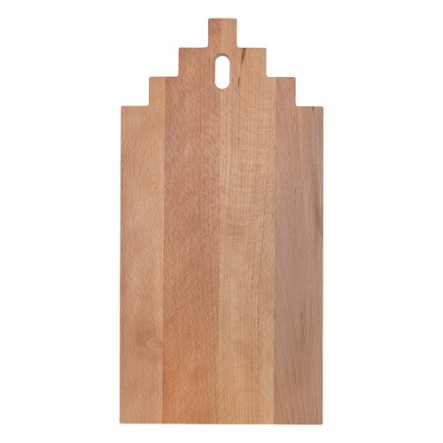 Tabla casa gable escalonado haya 35x17 cm