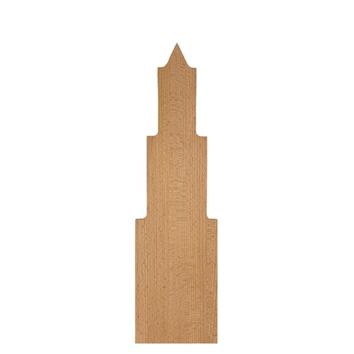 Domtoren-shaped beech board 39.5x11x1.6 cm