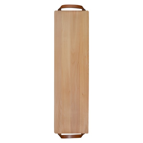 Beech board with leather handles 69x19 cm