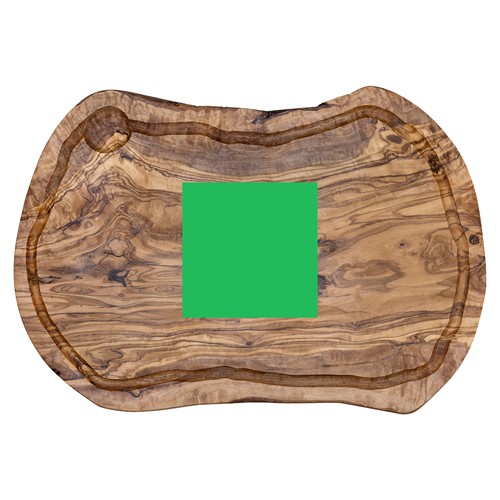 Planche ovale en bois d’olivier avec rigole env. 35x15 cm - 6
