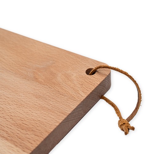 Planche avec languette en cuir hêtre 30x20 cm - 2