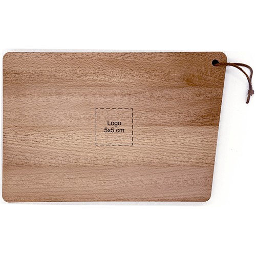 Planche avec languette en cuir hêtre 30x20 cm - 3