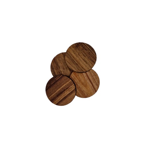 Set sottobicchieri x4 rotondo acacia ⌀ 10x0,9 cm