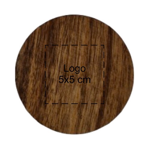 Set sottobicchieri x4 rotondo acacia ⌀ 10x0,9 cm