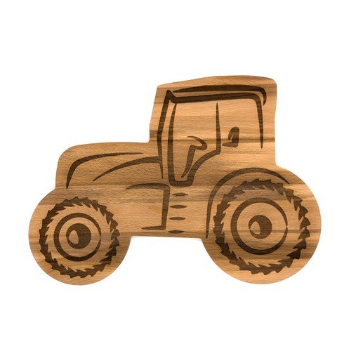 Planche tracteur hêtre 35x25 cm - 1