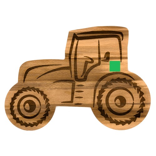 Planche tracteur hêtre 35x25 cm - 5
