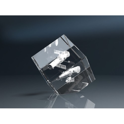 Glass Cube, 100x100x100mm, Cut Corner shape