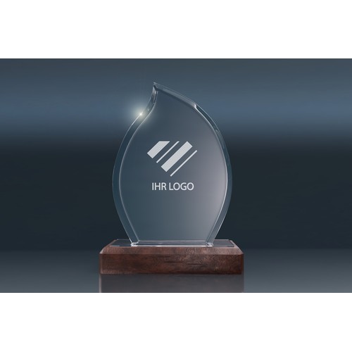 Crystal Trophy WOODEN FLAME