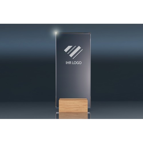 Crystal Trophy WOODEN STAND (S)