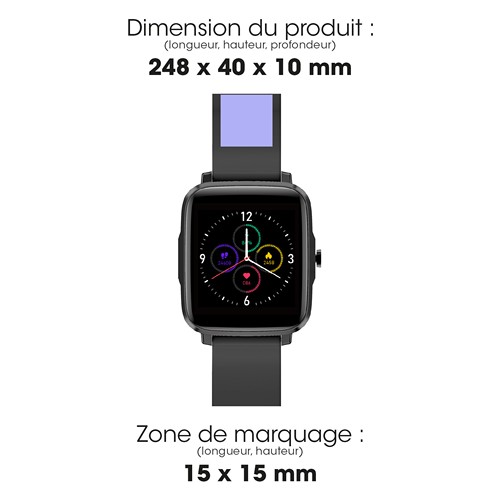 OTCHI - MONTRE CONNECTEE NOIRE AVEC UN ECRAN TACTILE 1,85"