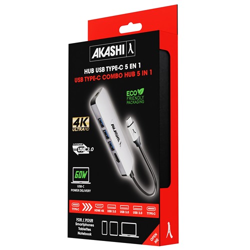 NOSHUKU - HUB 5 EN 1 - USB TYPE-C
