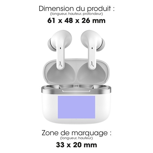 KENDO - ÉCOUTEURS PREMIUM SANS FIL BLUETOOTH BLANC