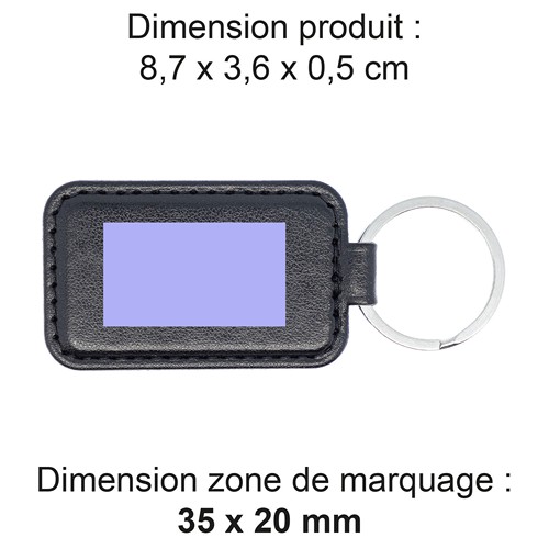 PORTE-CLE EN CUIR VERITABLE MARRON FONCE