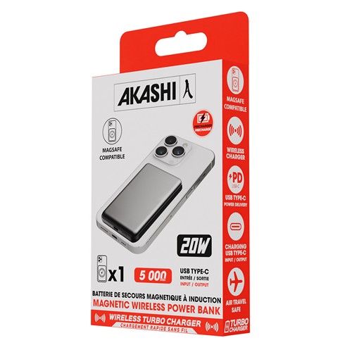 MANTI - BATTERIE DE SECOURS MAGSAFE CHARGEMENT SANS FIL 5000 MAH - 3