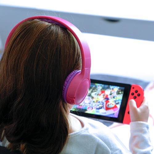 CASQUE KIDS SANS FIL BLUETOOTH ROSE ET VIOLET