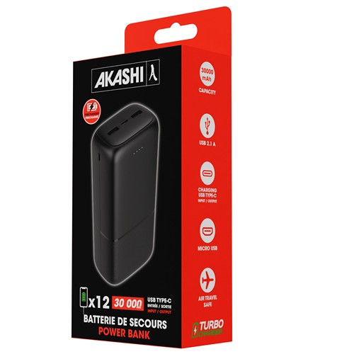 NETO - BATTERIE DE SECOURS 30 000 MAH NOIRE
