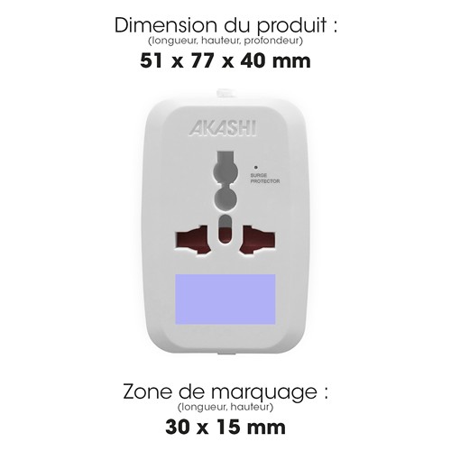 TOREBU - ADAPTATEUR UNIVERSEL DE VOYAGE - BLANC