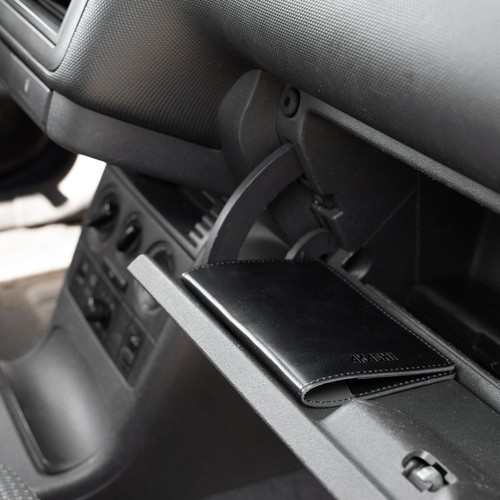 PORTE-PASSEPORT / CARTE GRISE / ASSURANCE EN CUIR VERITABLE MARRON CLAIR - MADE IN EUROPE - 4