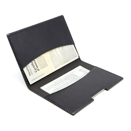 PORTE-PASSEPORT / CARTE GRISE / ASSURANCE EN CUIR VERITABLE NOIR