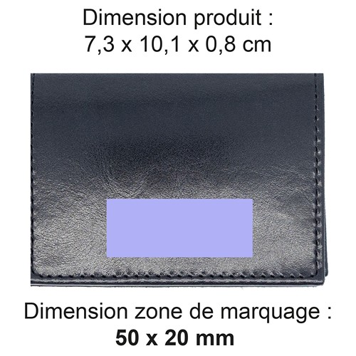 PORTE CARTE VOLET EN CUIR VERITABLE MARRON FONCE