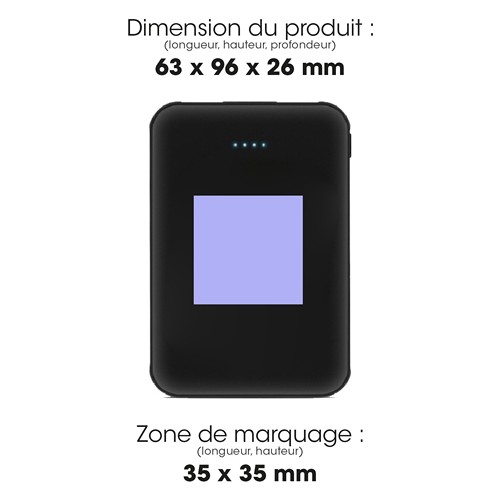 GOMU - BATTERIE DE SECOURS ULTRA COMPACTE - 10 000 MAH NOIRE