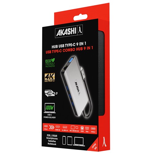 KONPYUTA - HUB 9 EN 1 - USB TYPE-C