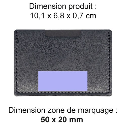 PORTE CARTE SIMPLE EN SIMILI-CUIR LISSE MARRON