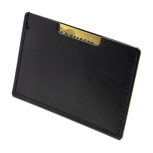 PORTE CARTE SIMPLE EN SIMILI-CUIR LISSE MARRON