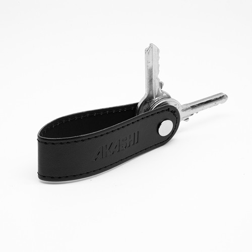 PORTE-CLE VIS EN SIMILI-CUIR LISSE MARRON