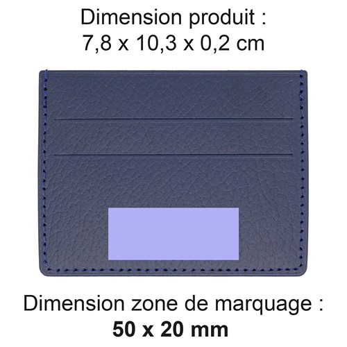 PORTE-CARTES HORIZONTAL AVEC OU SANS ANTI-RFID  CUIR RECYCLÉ GRIS