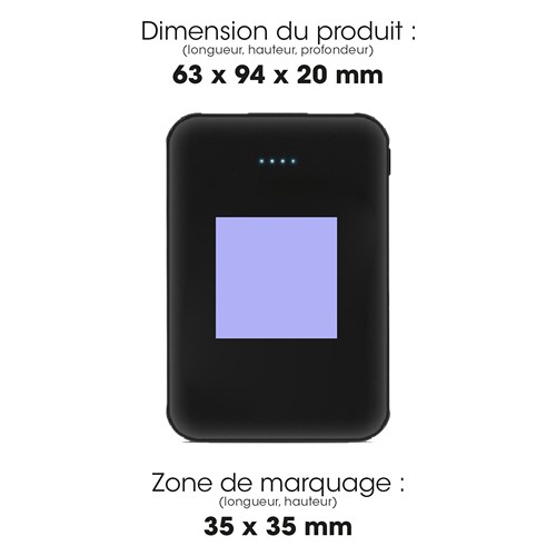 KAITO - BATTERIE DE SECOURS ULTRA COMPACTE - 5000 MAH NOIRE