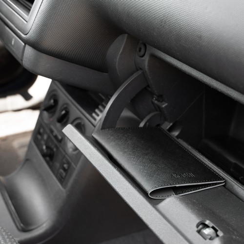 PORTE-PASSEPORT / CARTE GRISE / ASSURANCE EN SIMILI-CUIR NOIR GRAINE- MADE IN EUROPE - 4