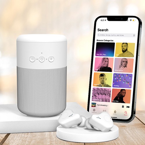 KANZEN - COMBO ÉCOUTEURS + ENCEINTE 5W SANS FIL - 4