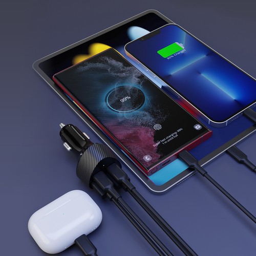 TURBO CHARGEUR ALLUME-CIGARE 37W USB-C + 2X USB-A 3.4A - 3