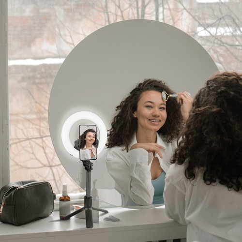 PERCHE SELFIE ANNEAU LUMINEUX BLUETOOTH - 4