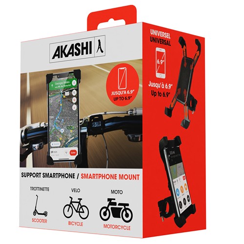 JITENSHA - SUPPORT VELO / MOTO / TROTTINETTE - SMARTPHONE JUSQU’A 6.9"