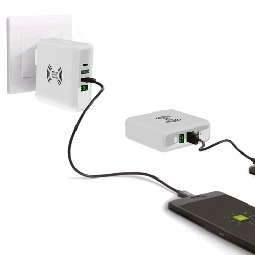 CHARGEUR DE VOYAGE UNIVERSEL 3 EN 1 PRISE EU / UK / US - 3