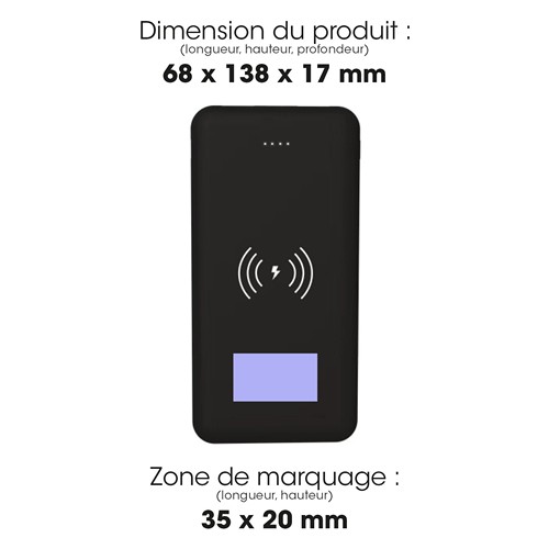 NUBO - BATTERIE DE SECOURS CHARGEMENT SANS FIL 10 000 MAH