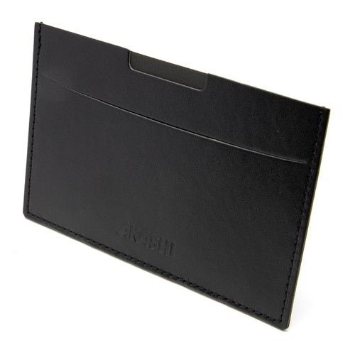 PORTE CARTE GRISE & DOCUMENTS EN SIMILI-CUIR LISSE NOIR - MADE IN EUROPE