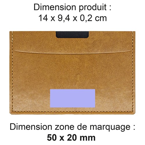 PORTE CARTE GRISE & DOCUMENTS EN SIMILI-CUIR LISSE MARRON