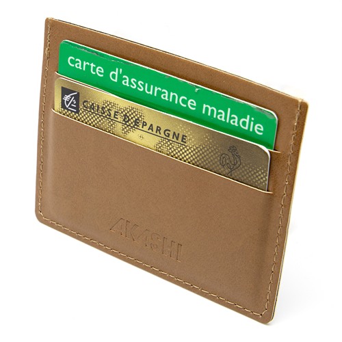 PORTE-CARTES HORIZONTAL AVEC OU SANS ANTI-RFID EN SIMILI-CUIR LISSE NOIR